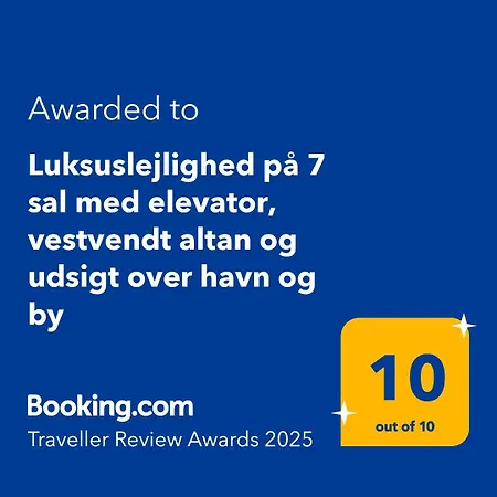 Luksuslejlighed Pa 7 Sal Med Elevator, Vestvendt Altan Og Udsigt Over Havn Og By 아파트