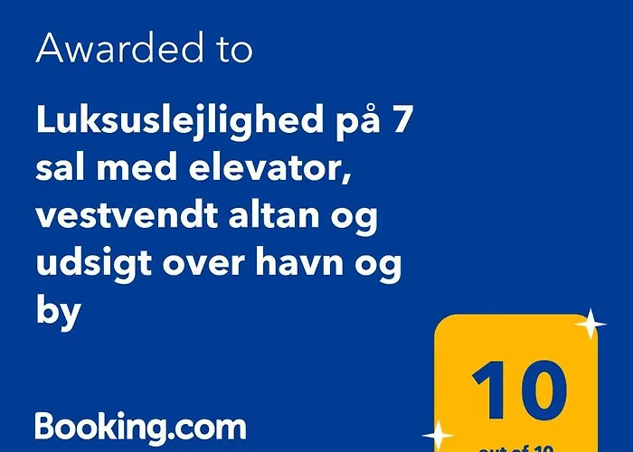 Luksuslejlighed Pa 7 Sal Med Elevator, Vestvendt Altan Og Udsigt Over Havn Og By Апартаменты